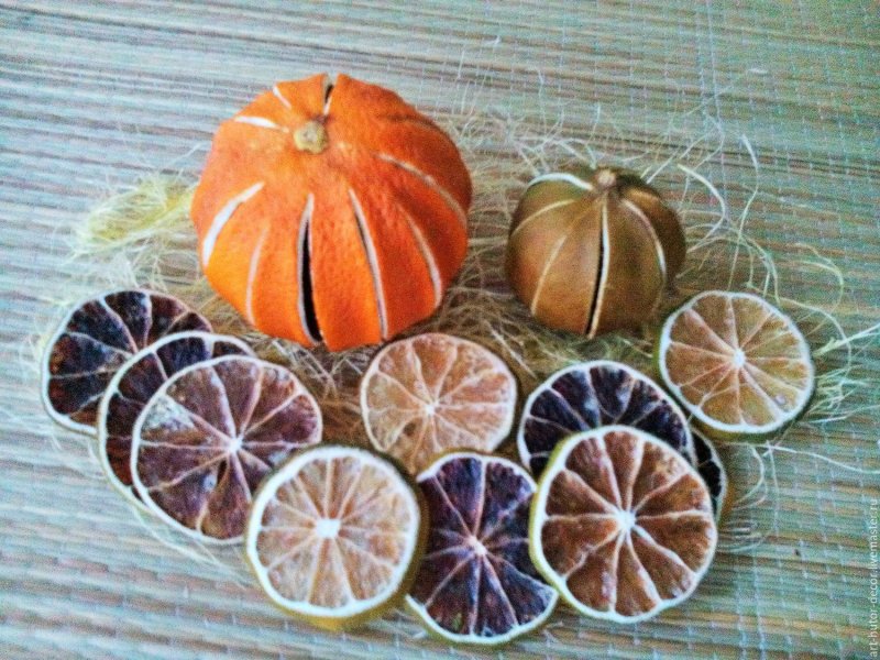 Сухие апельсины для декора