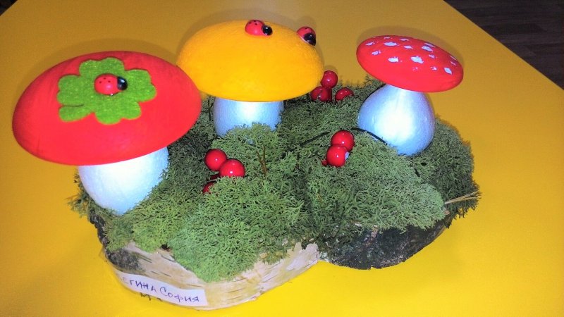 Поделка грибок для детского сада