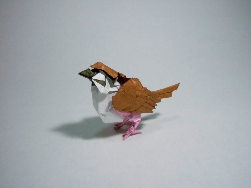 Птица из бумаги объемная оригами