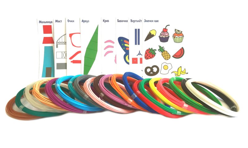 Набор PLA пластика для 3d-ручки 10 цветов характеристики