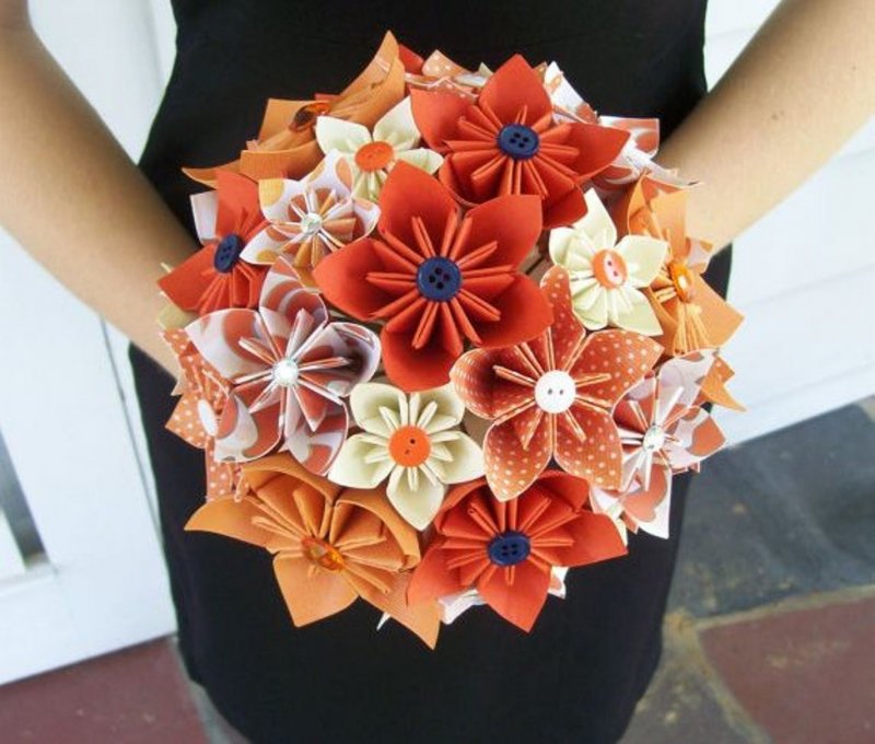 Букет цветов «оригами»