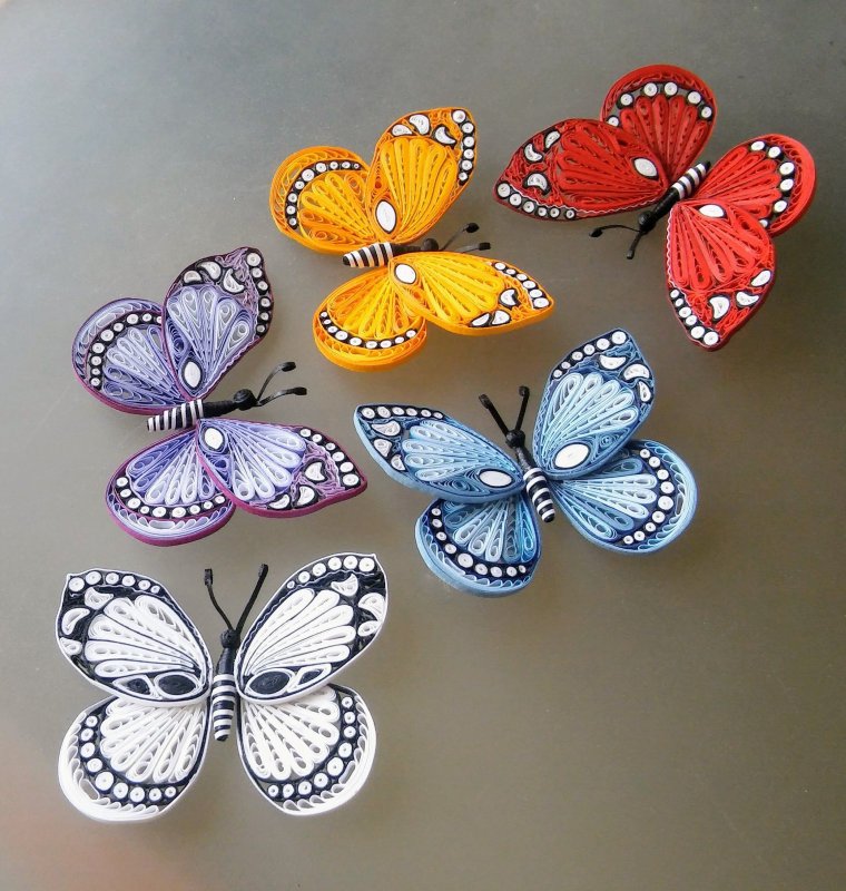 Объёмные бабочки из бумаги своими руками