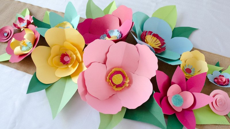 Поделки цветов из бумаги