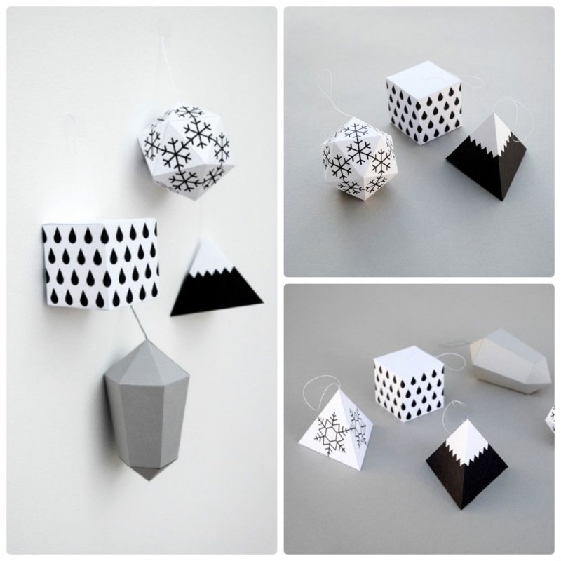 Геометрический декор из бумаги