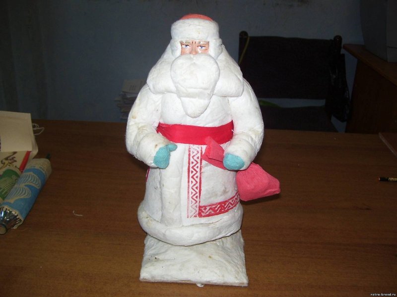 Дед Мороз из картона елочная игрушка