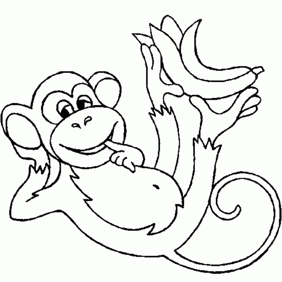 Трафарет обезьянки для детей