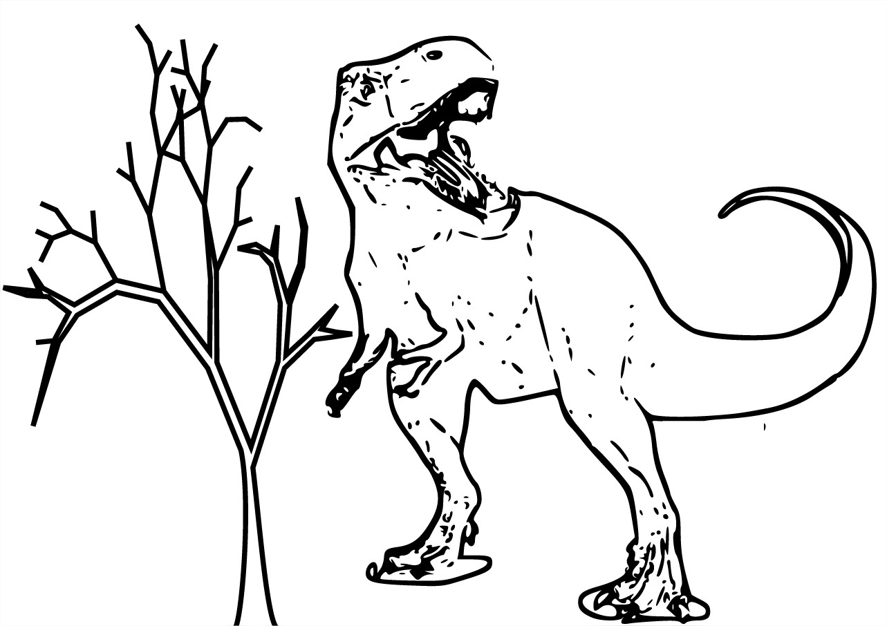 Трафарет динозавра для рисования