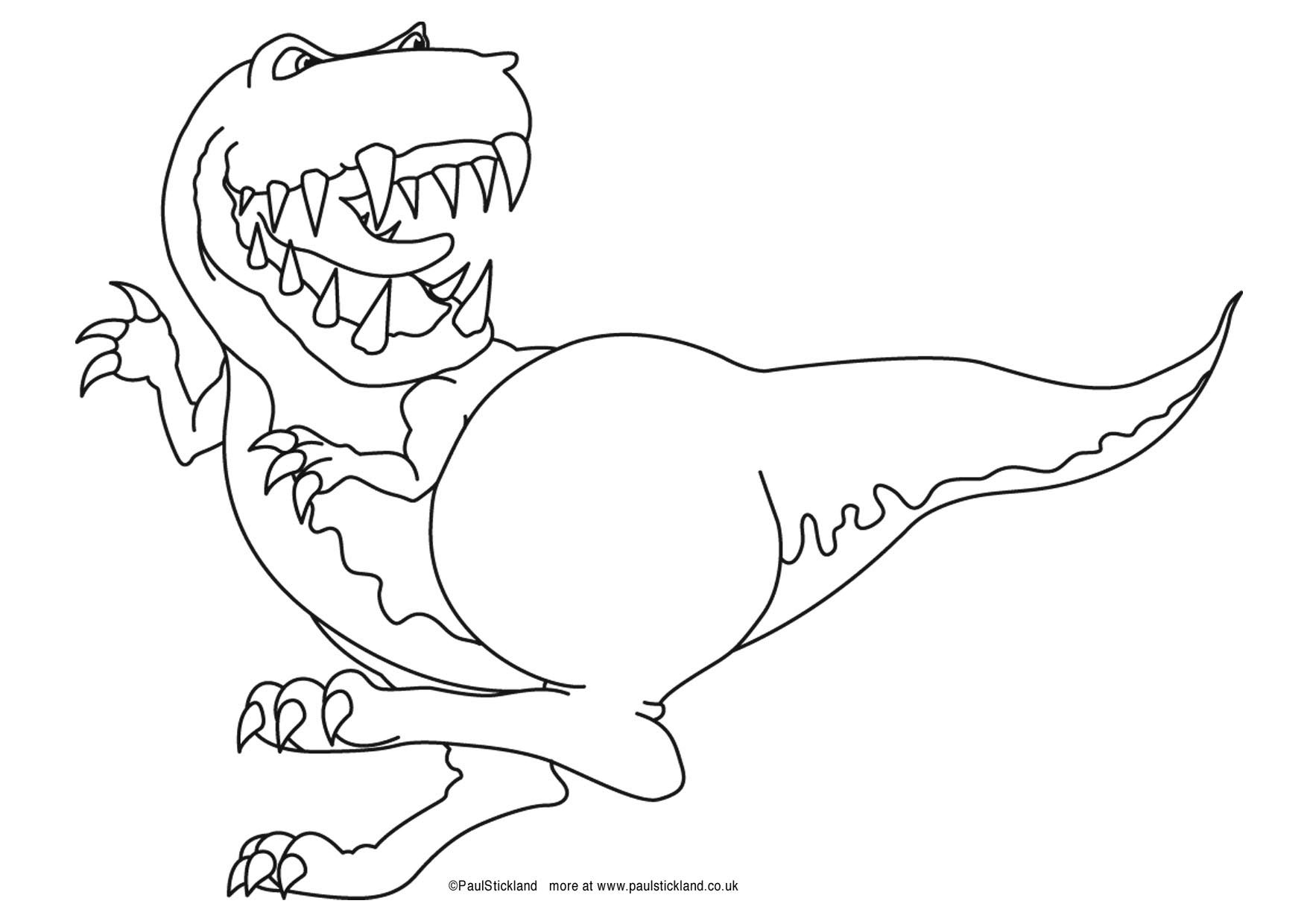 Шаблон динозавра для вырезания