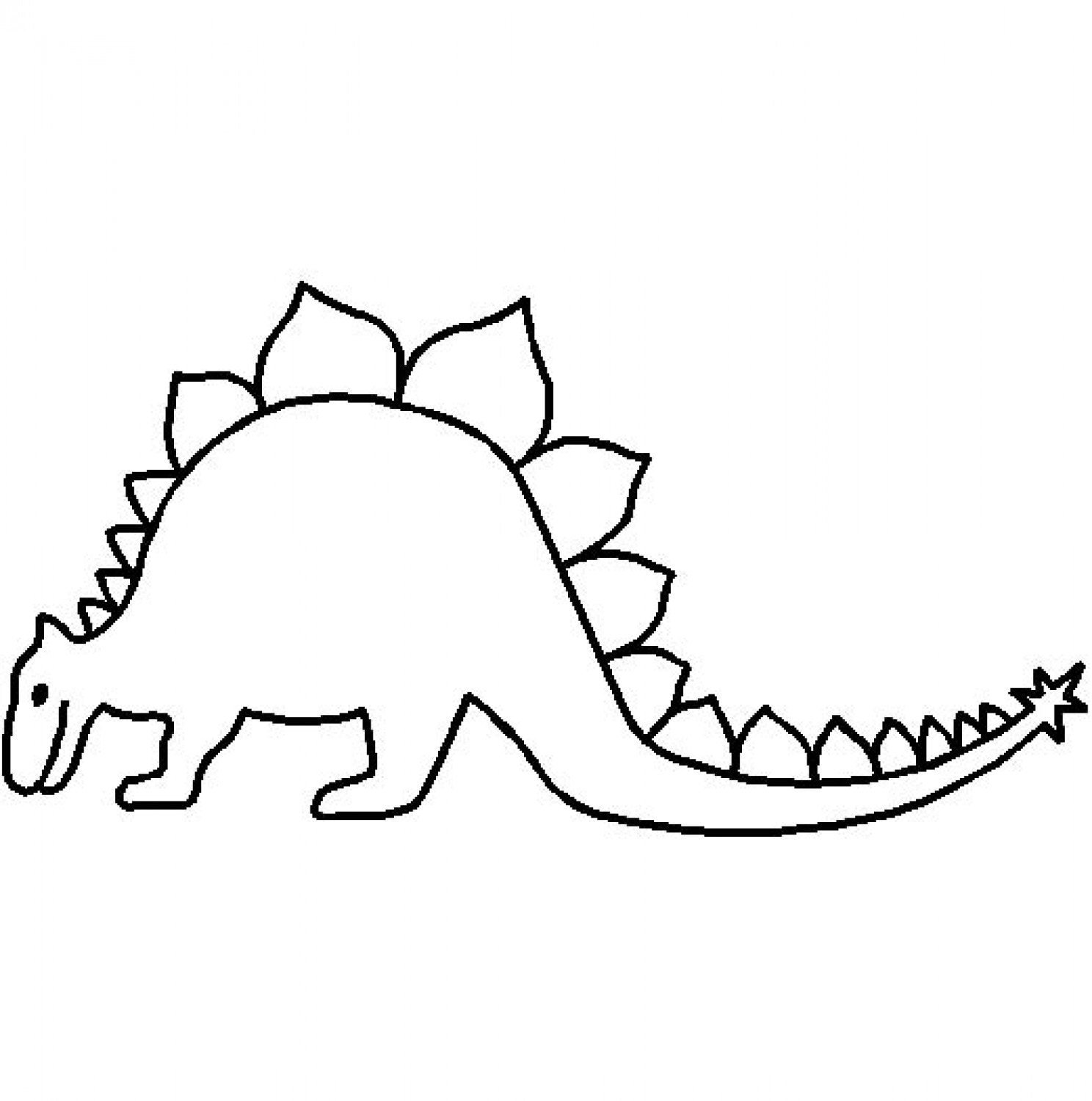 Динозавр контурный рисунок