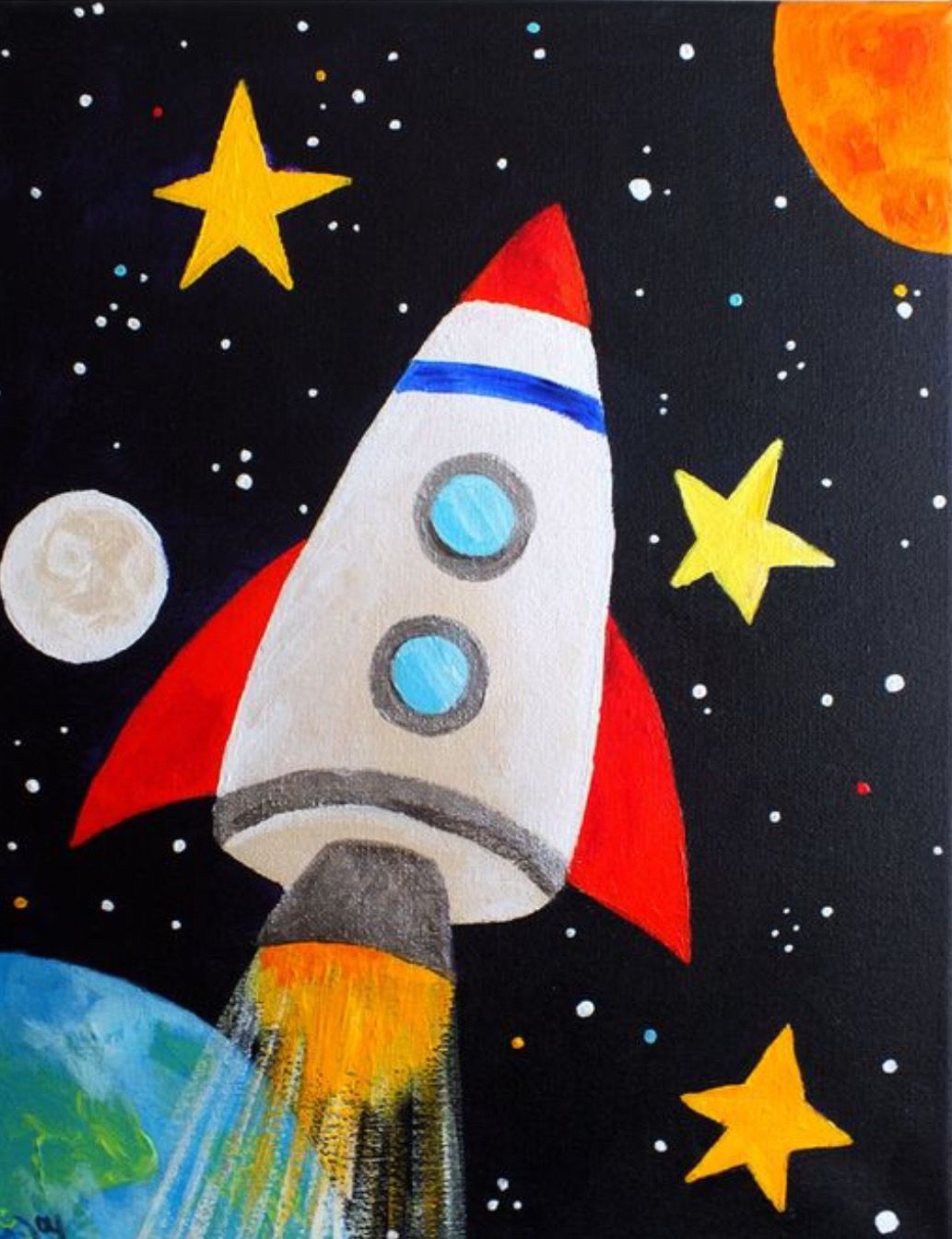 Ракета в космосе для детей