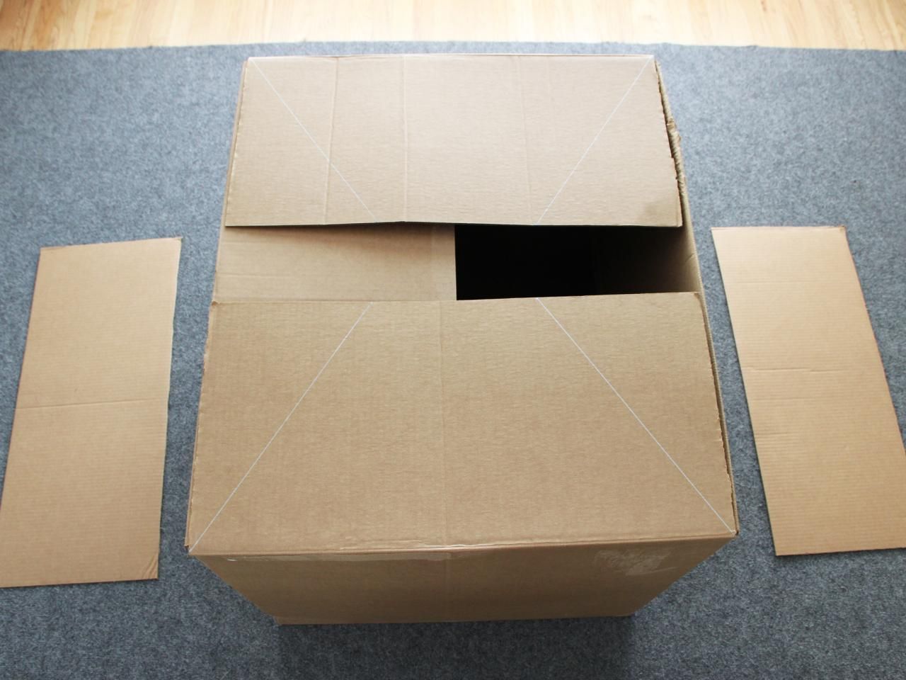 Самодельная картонная коробка