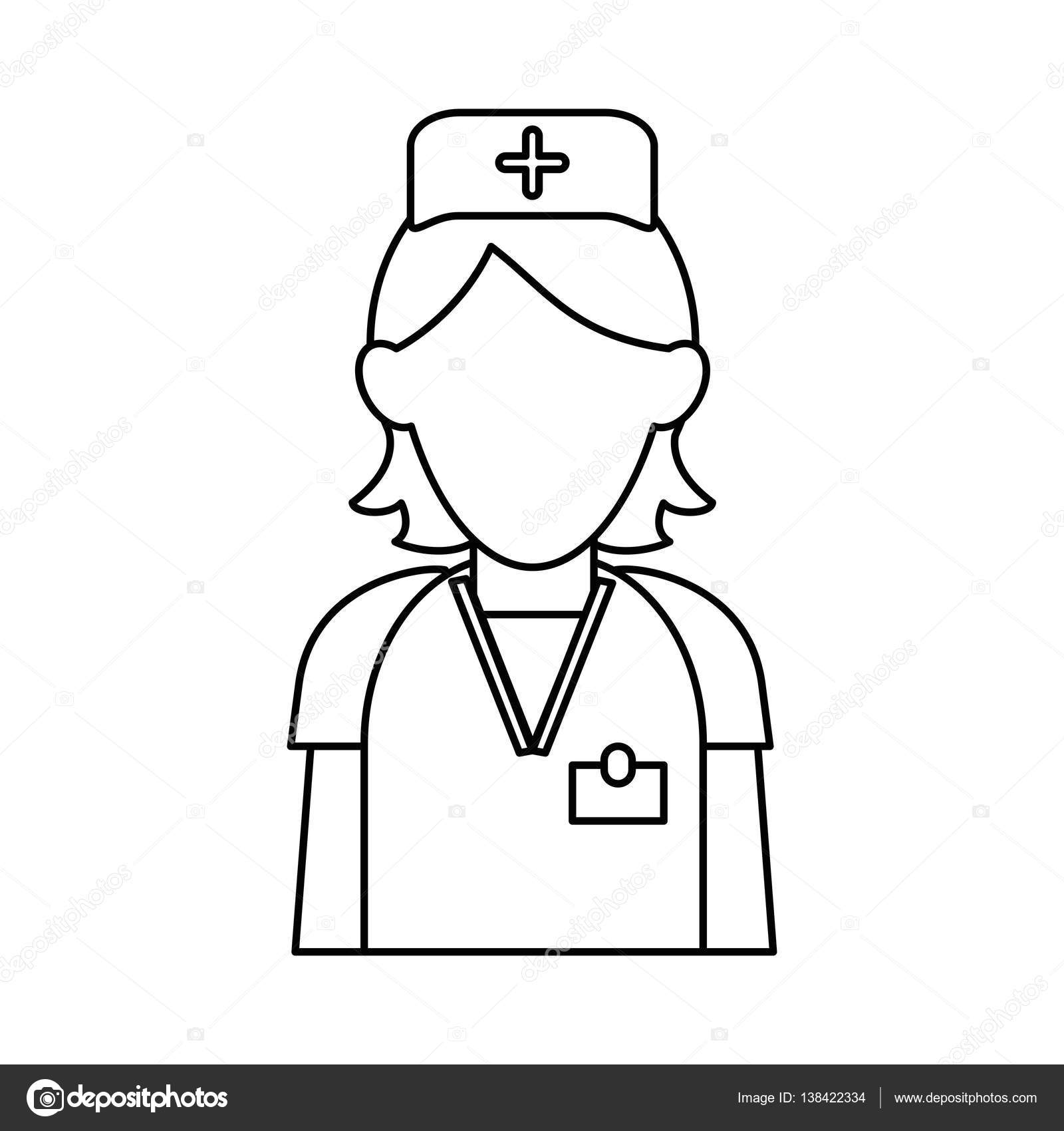 Раскраска шапочка медсестры