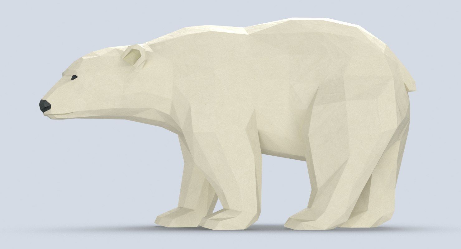Белый медведь 3д