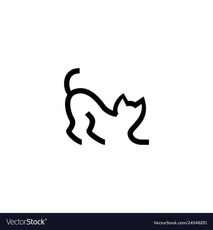 Кошка логотип вектор