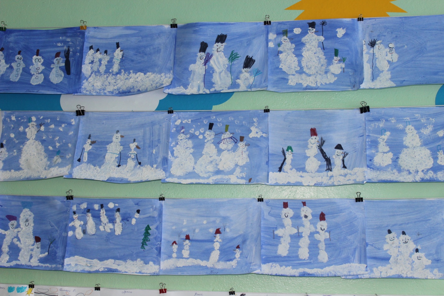 Творческие работы детей в детском саду зимняя тематика