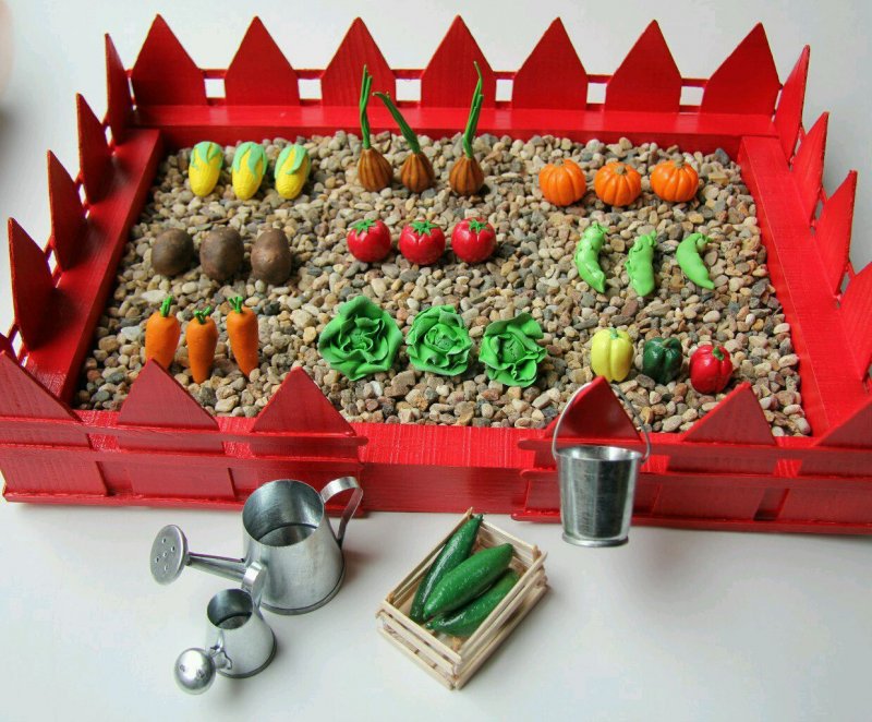 Макет огорода в детском саду