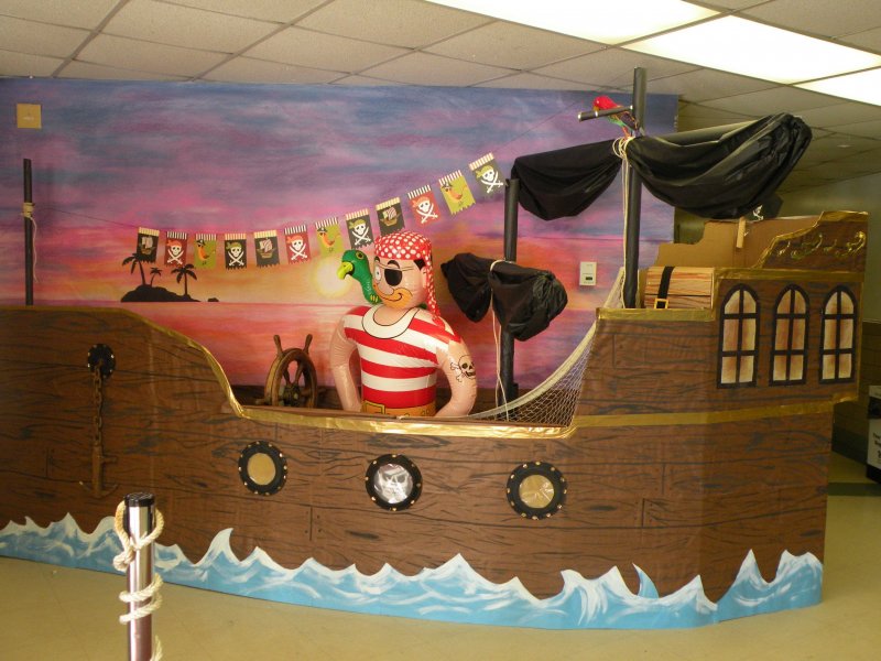 Торт пиратский корабль для девочки