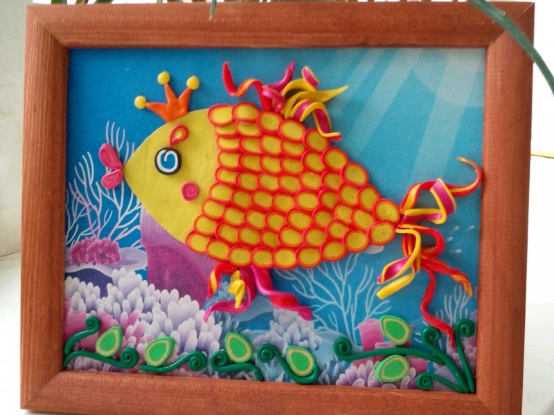 Золотая рыбка из бисера мастер класс
