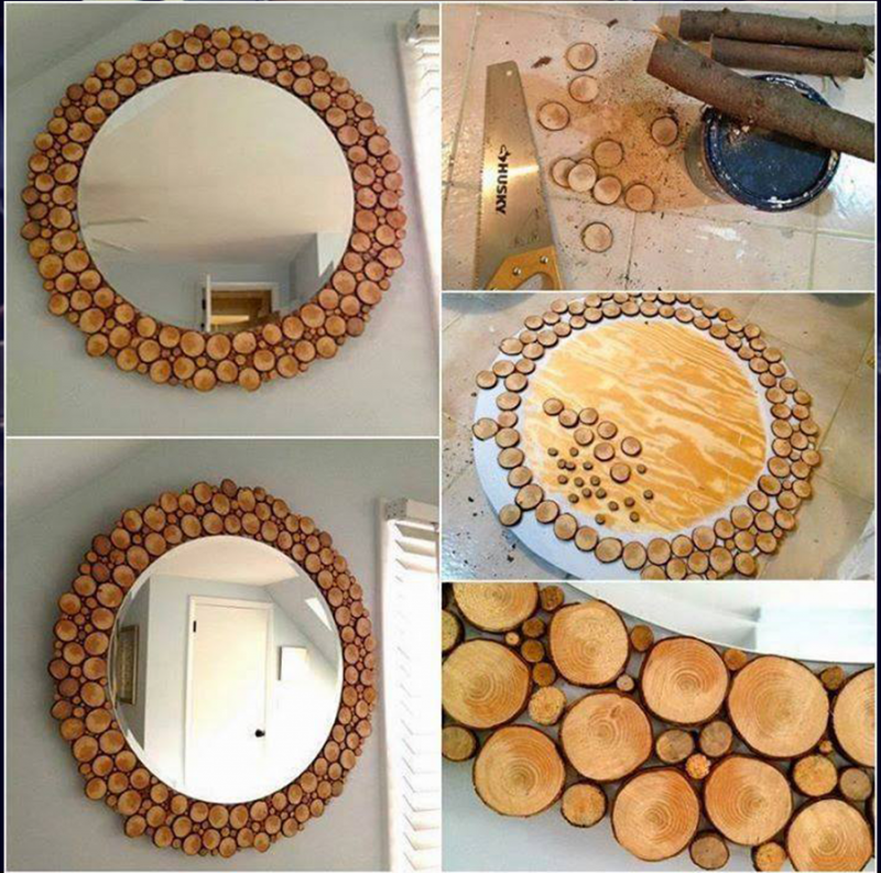 Декор для зеркала из дерева