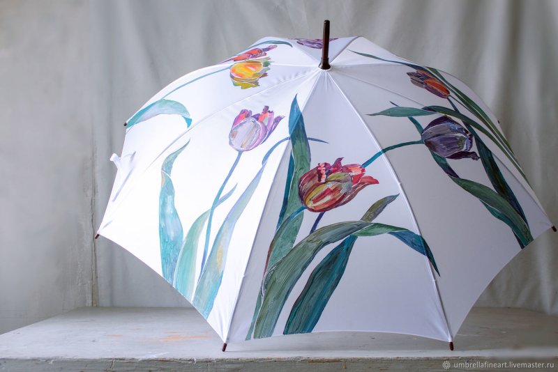 Композиция зонт с цветами