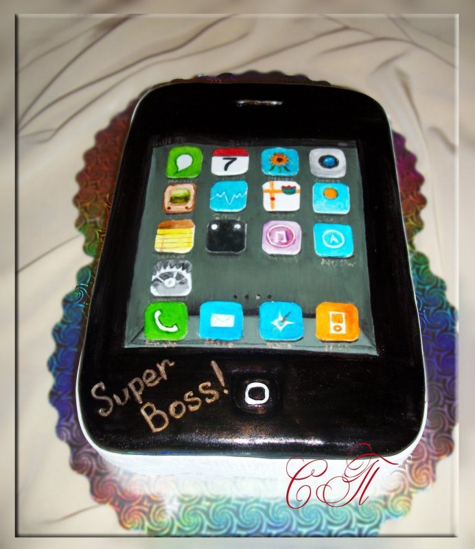 Торт в форме телефона