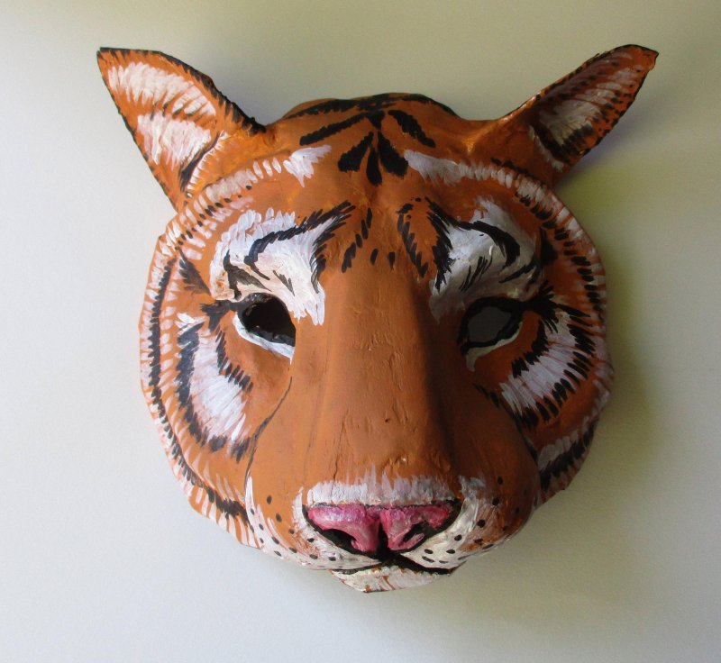 Новогодняя маска тигр