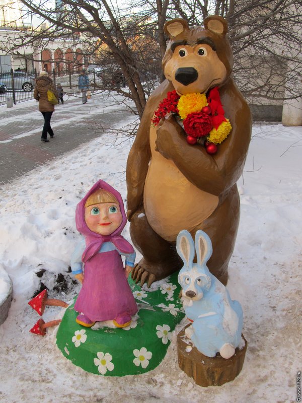 Детский картина из мультфильмов Маша и медведь