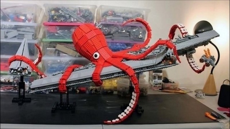 Лего Кракен осьминог