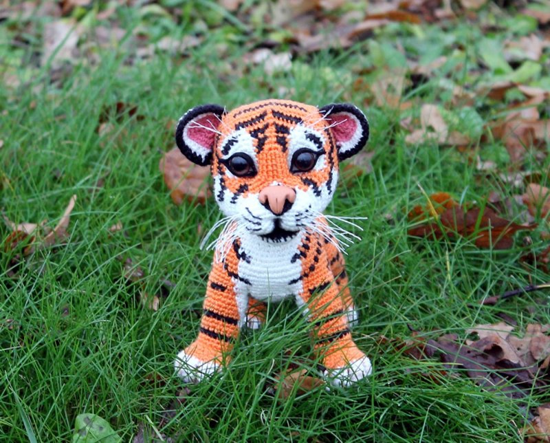 Тигр валяние из шерсти игрушка