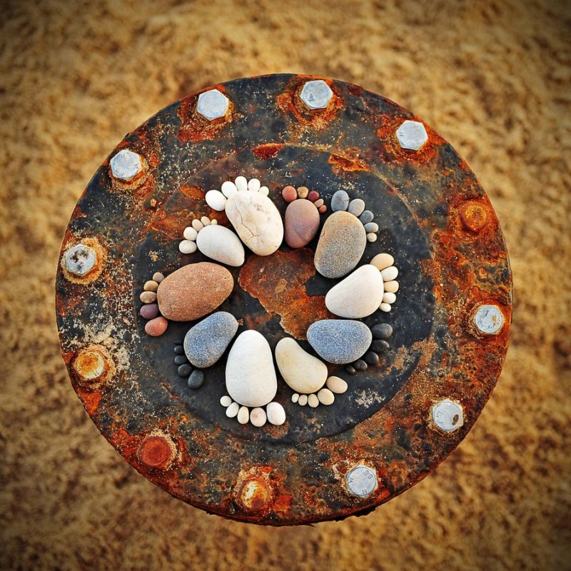 Декор из морских камушков
