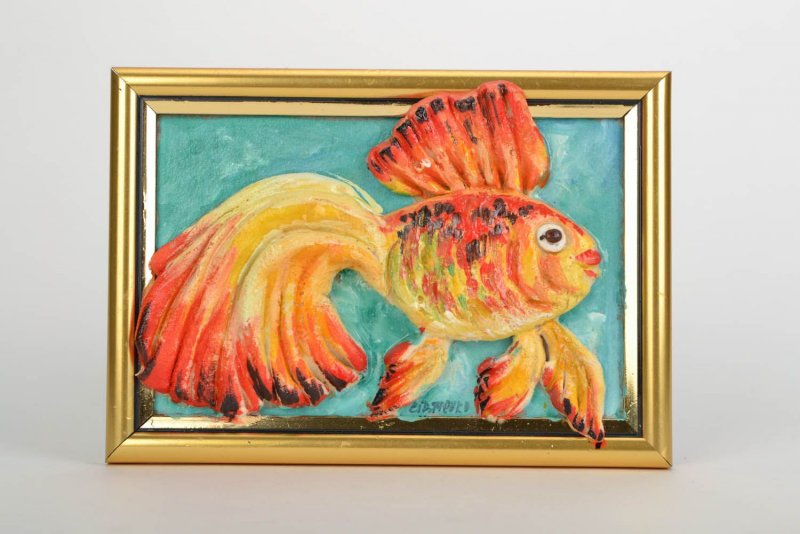Золотая рыбка из салфеток