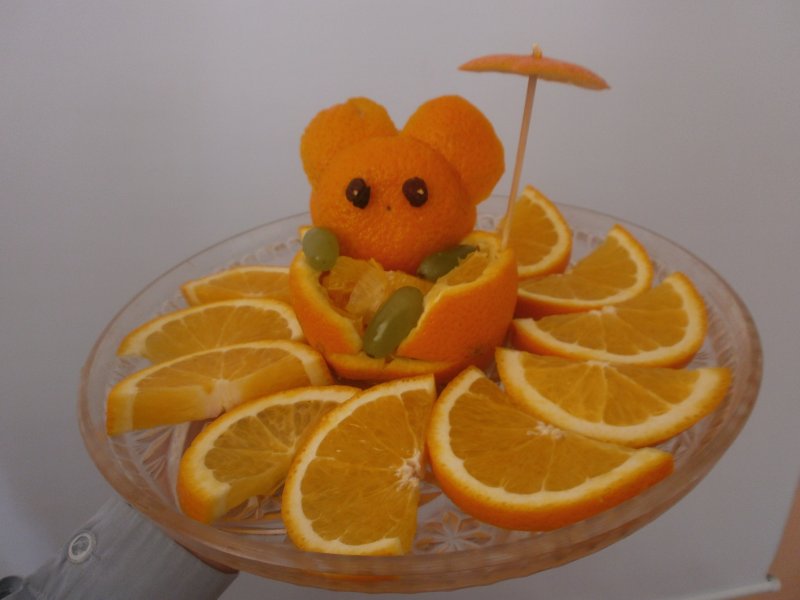 Апельсин из фетра