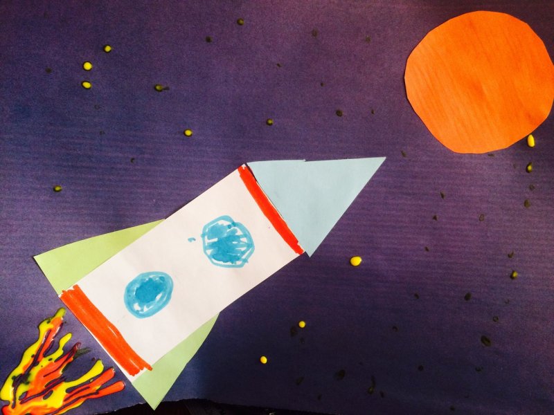 Ракеты из цветной бумаги для детей