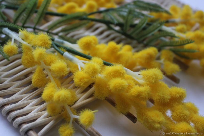 Набор бисерный цветок "желтая Мимоза"