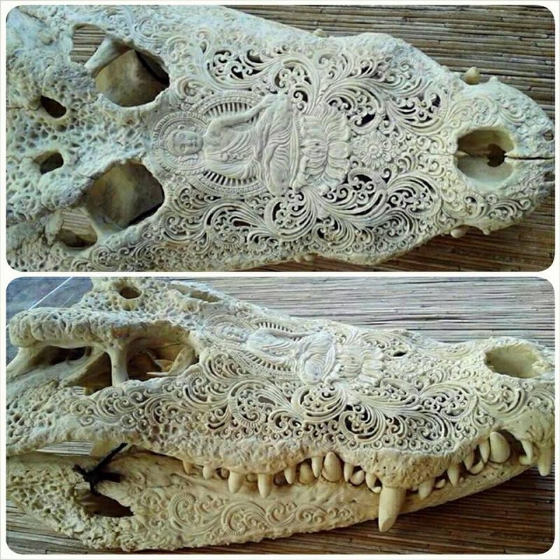 Резной череп Бали
