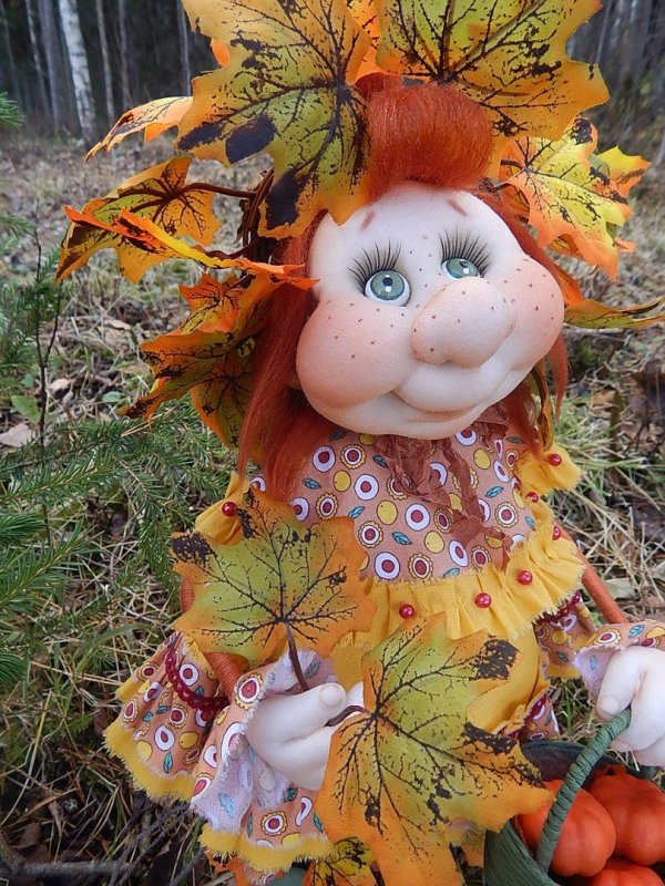 Чулочная кукла осень