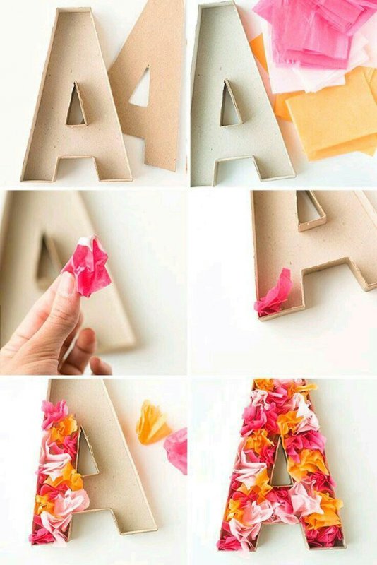 Объемные буквы из цветов
