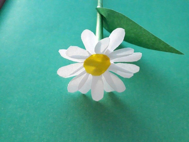 Цветок Ромашка из ткани
