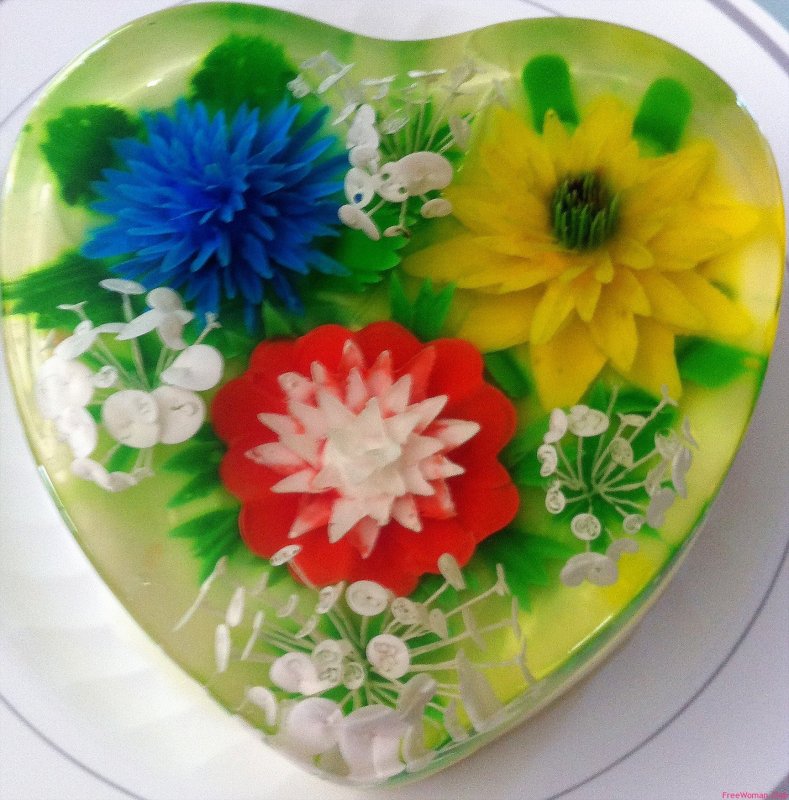 Желейные торты с цветами внутри