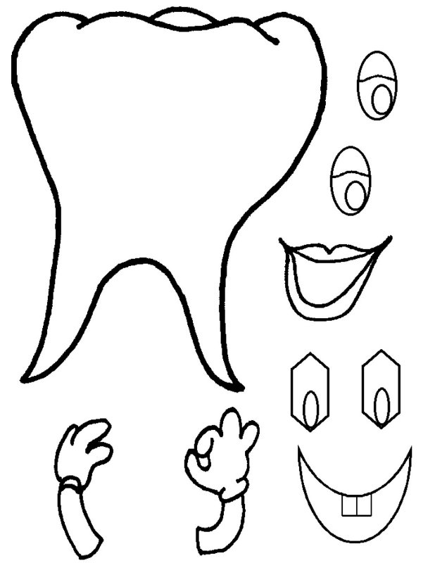 Шаблон зуба для детей