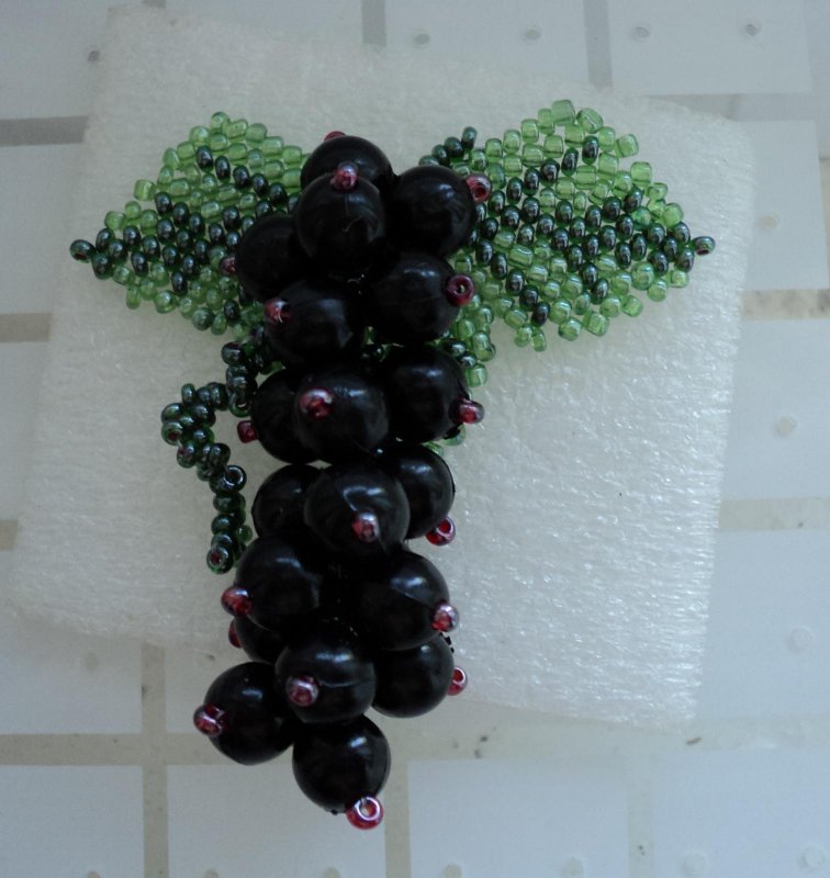 Плетение бусин гроздь винограда