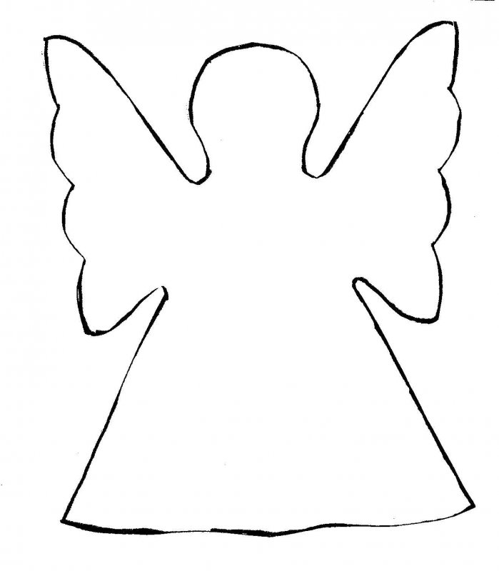 Выкройка ангела из бумаги