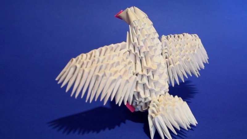 Голубь птица мира оригами