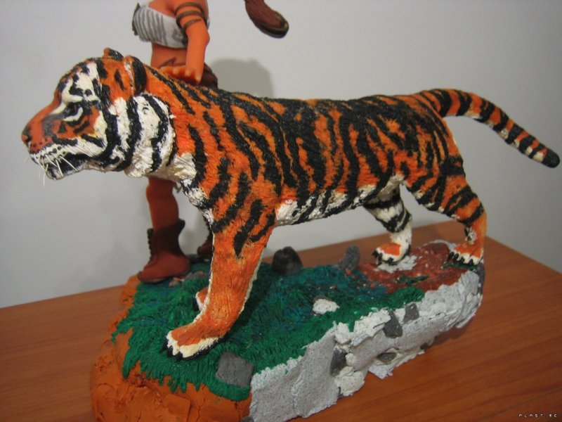 Тигр поделка из бросового материала