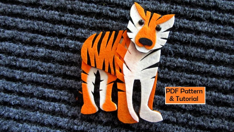 Тигр из пластилина для детей