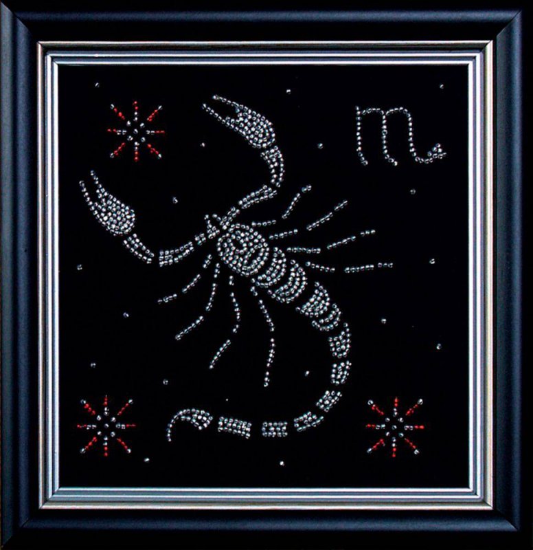 Вышивка бисером Скорпион знак зодиака