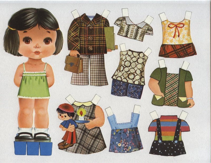 Картонные куклы с одеждой