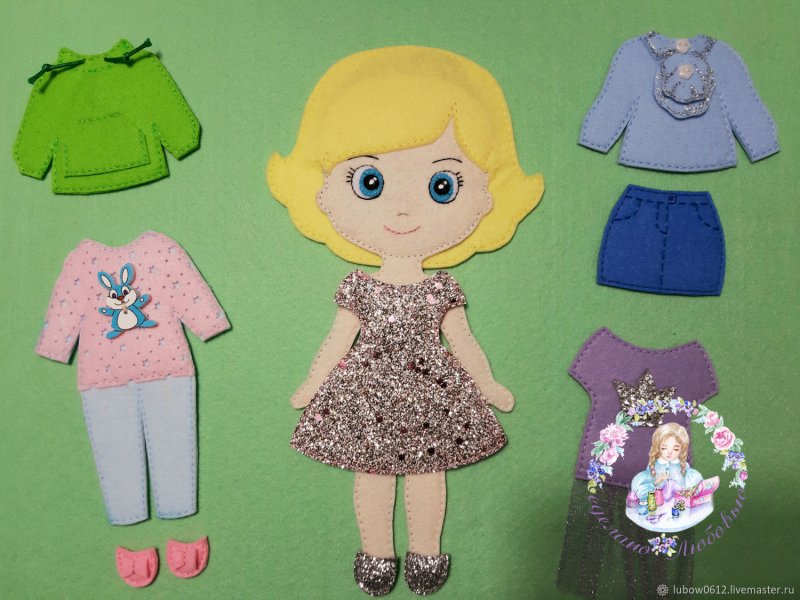 Аппликация одежда для куклы