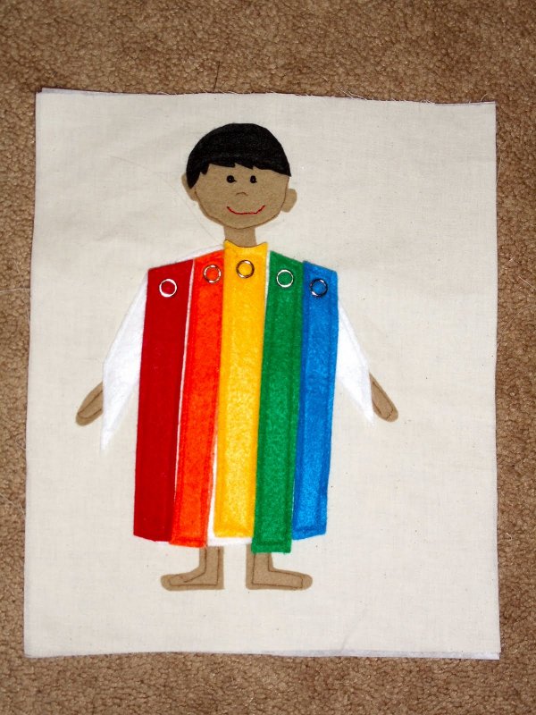 Поделка на тему разноцветная одежда Иосифа