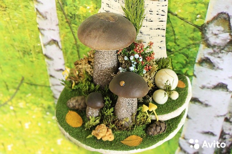 Осенние композиции с грибами